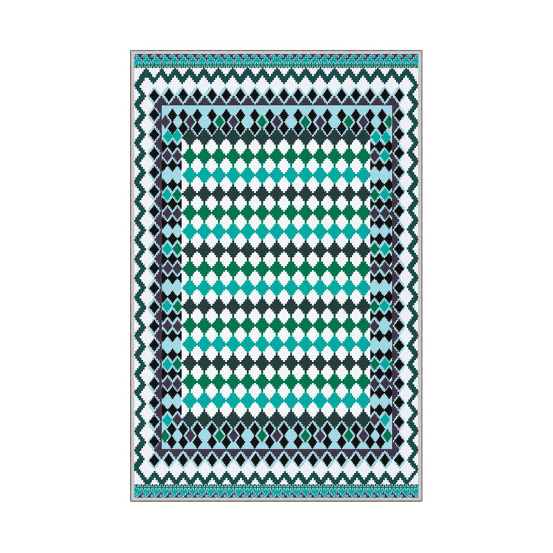 Stylish Hall Carpet Runner, 2.6 x 6.6 Feet | 100% Polyester, 650 g/m², 0.3 in Pile Height | Antibacterial & Non-Slip PVC Dot Underside | Machine Washable, Durable 3D Digital Print | Perfect for Home Décor