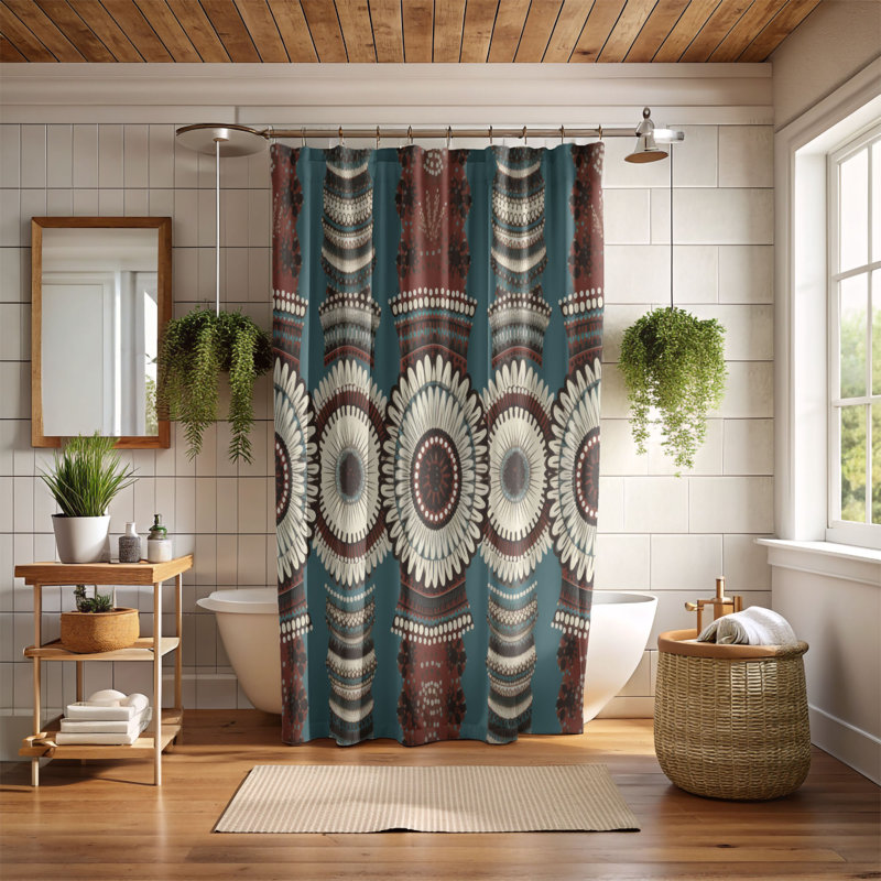 Rideau de douche Boho Essence - Premium, H 74 po x l 71 po