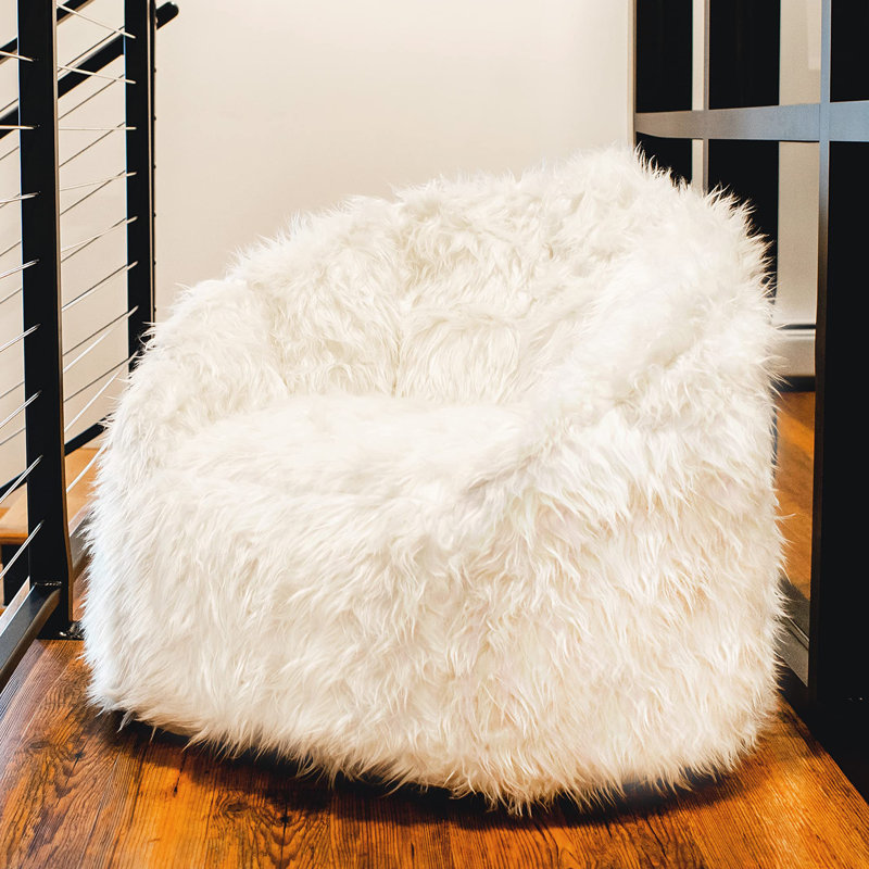Standard Bean Bag Chair, Taupe Plushie, Milano