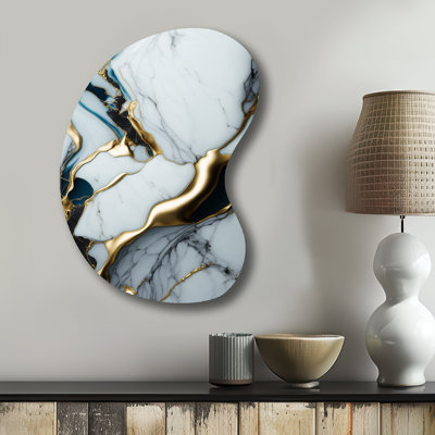 Balen - Abstract Marble Boom Shape Irregular Metal Wall Decor