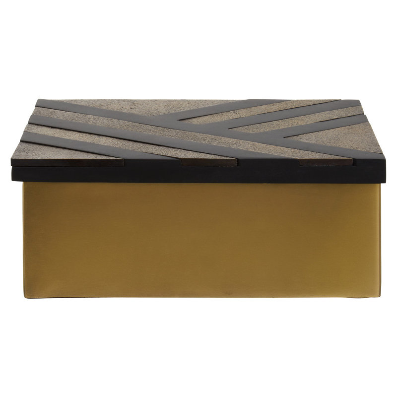 Amalan Wooden Decorative Box, 27cm H x 31cm W x 22cm D