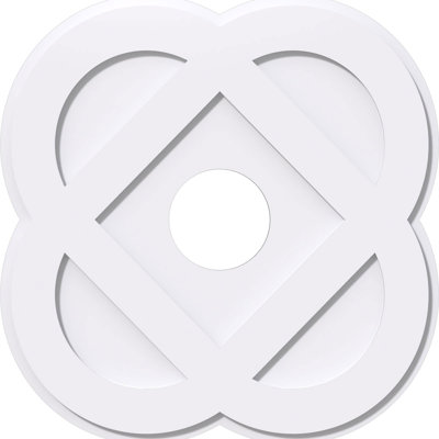 Médaillon de plafond contemporain en PVC de qualité architecturale, deux pièces 12 po x P 2 po x P 4 3/4 po x P 1 po