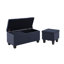 Grand ensemble de repose-pieds avec rangement, repose-pieds combiné 3 en 1, repose-pieds capitonné en lin-129757394-129757396