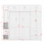 Lit escamotable double avec casiers et armoires