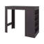Îlot de cuisine, 4 tablettes, wengé noir
