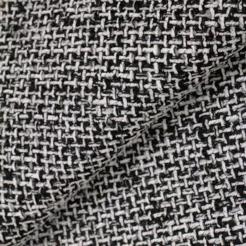 Tête de lit tapissier Fabria, Tweed poivre moderne, Simple