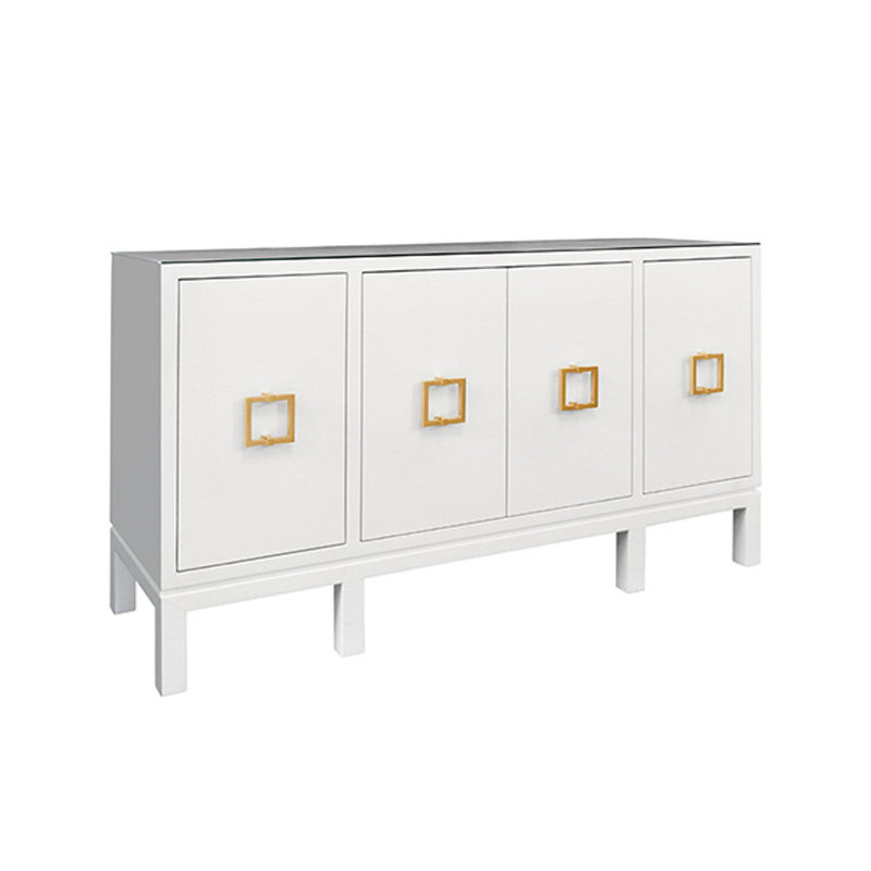 Effie 62'' W Buffet, White Textured Llinen