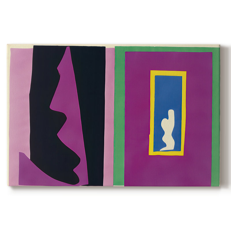 Composition abstraite découpée en papier-Henri Matisse-Toile tendue avec châssis-c. 1950, 18x27