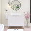 30 In. Width Freestanding Single Bathroom Vanity Set With Ceramic Vessel Sink And Carrara White Counter Top-113791477