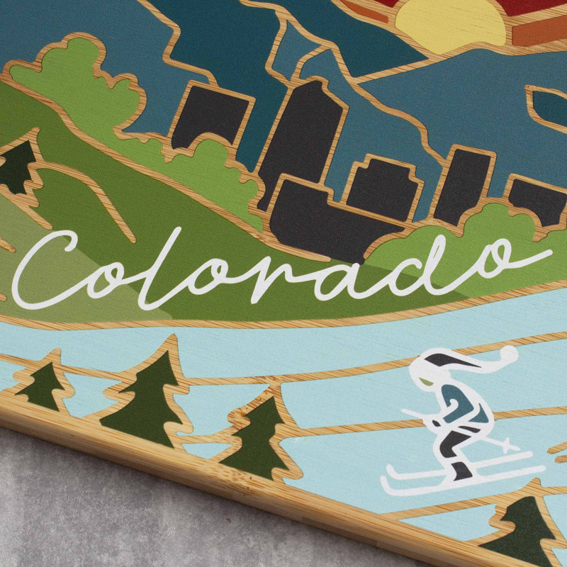 Colorado Cutting & Serving Board with Artwork by Summer Stokes