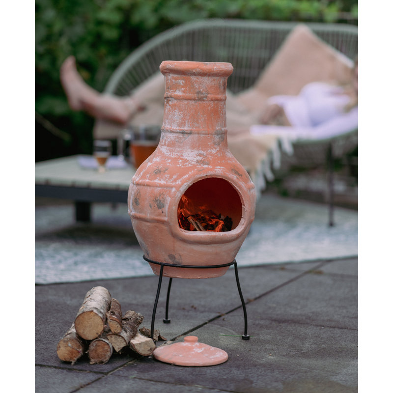 Lima Novelty Clay Wood Burning Smokeless Chimnea