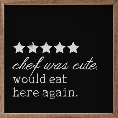 Chef Was Cute Black