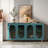 Tv Console For 65+ Inch Television, Storage Cabinet With Special Paint & Adjustable Shelves, Navy Blue Bedroom Cabinet, Wood Shelves Glass, Stand Living Room-571392580