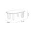 Table basse ovale en bois manufacturé blanc massif-1559770196