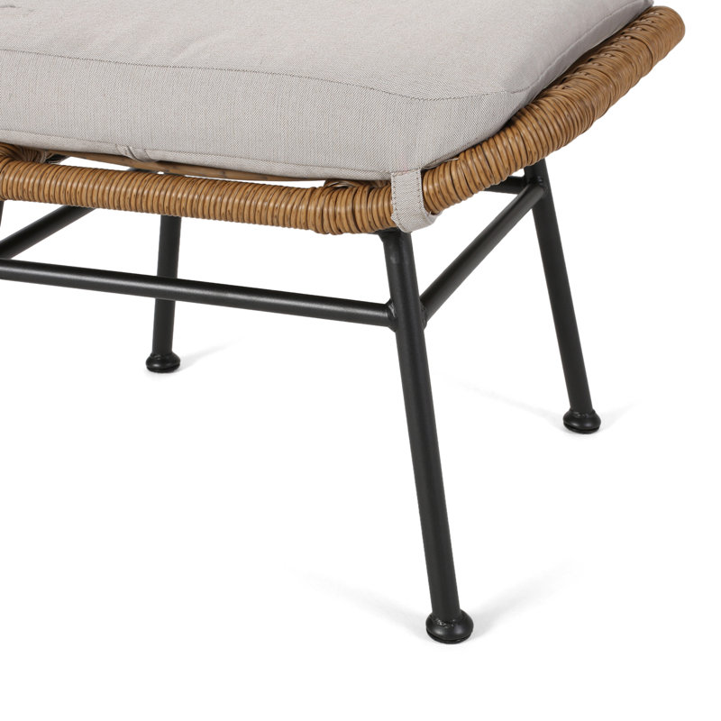 Beige And Brown Outdoor - Steel Frame, Water- Pad, Versatile Piece, Assembly Instruction Included Stylish In + Modern Touch, Cushions With Fasteners, Purpose Option