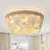 Bohemia 20" 4-Light Beige Beaded Flush Mount Smart Ceiling Fan with Light Kits and Remote