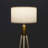Levi Cream 61 In. Contemporary Tripod Led Floor Lamp With Gold Accent-126283188