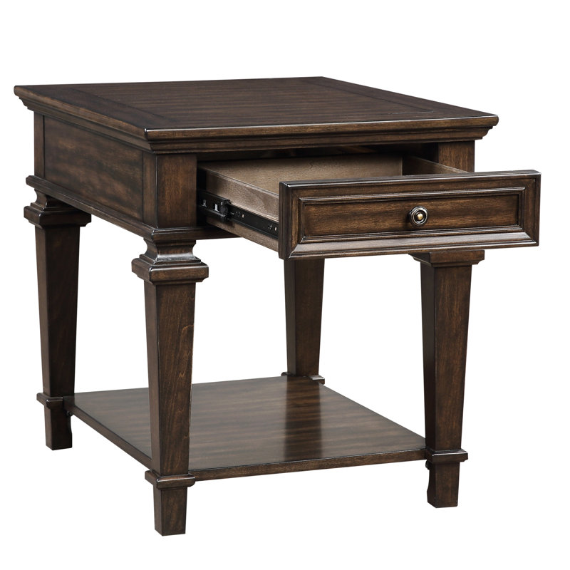 - Table de bout avec tiroir et zone de présentation en couleur pour la maison