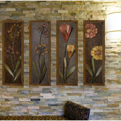 Élégantes peintures décoratives en panneau de fibres à densité moyenne (4 pièces), 7,5 x 27,6 pouces chacune | 100% panneau de fibres à densité moyenne (0,12 po d'épaisseur) et 100% bois de pin (1,4 po d'épaisseur) | Art imprimé UV pour salon, bureau ou mur de galerie