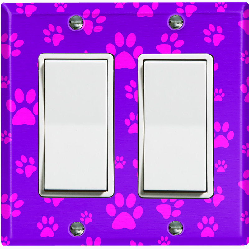 Patterned 2 - Gang Rocker Standard Wall Plate