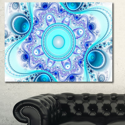 «Turquoise Wavy Curves and Circles», impression