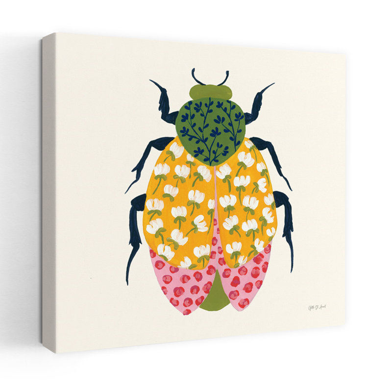 Blooming Beetle IV, art floral, H 18 po x l 18 po