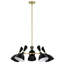 Declare 5-Light 6" Arm Pendant In White-1796082724