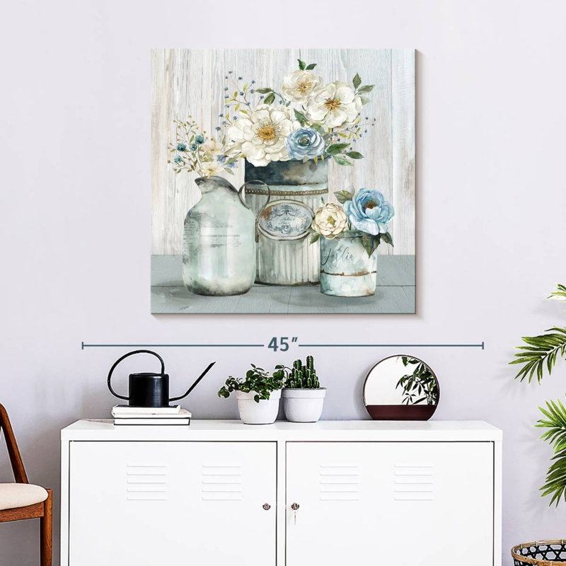 Fleurs de jardin françaises II, H 30 po x l 30 po