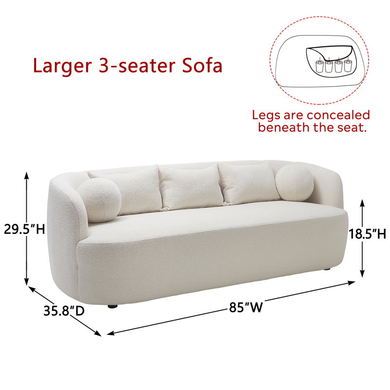 Brinae 85" Upholstered Sofa
