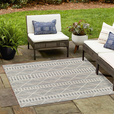 Tapis rayé intérieur / extérieur Azed