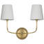 Thomas O'Brien Vendome 16" Cordless Double Sconce with Linen Shades-217138427