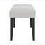 6 pièces ensemble de salle à manger de style contemporain blanc faux marbre table rectangulaire à dossier plein chaises rembourrées gris clair mobilier de salle à manger finition bois noir-1991269619