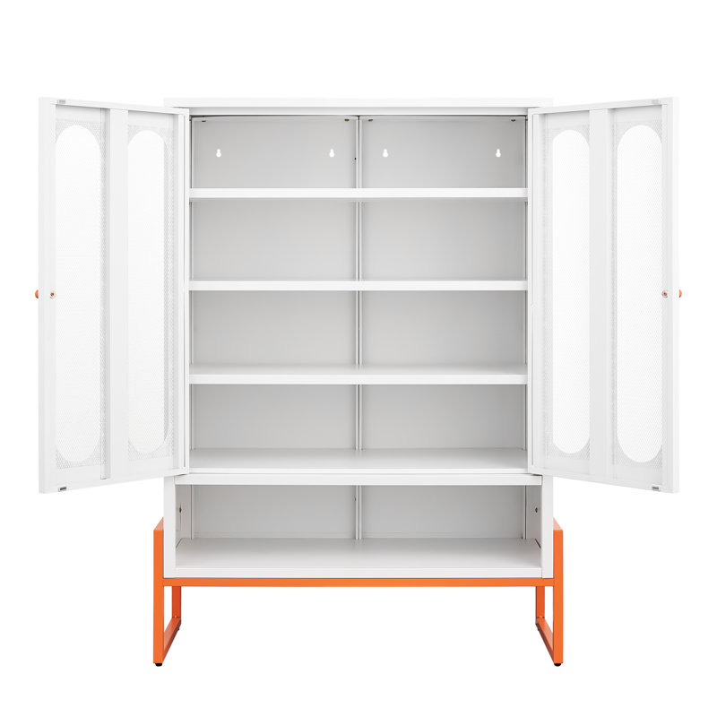 Cann Double Door Shoe Cabinet With Magnetic Adjustable Shelves, 15Cm Airflow, And Ergonomic Steel Handle Modern Minimalist 3 - Position Back Fixing Hole