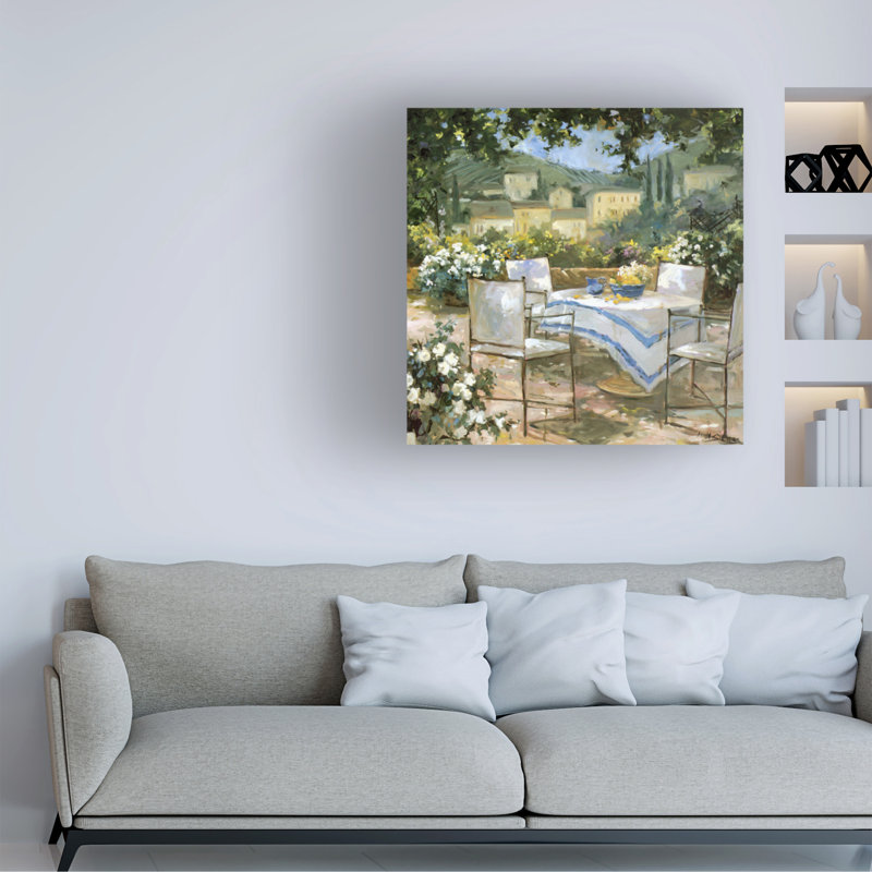 Bolognaise "Tuscany Terrace I" sur toile, H 35 po x l 35 po