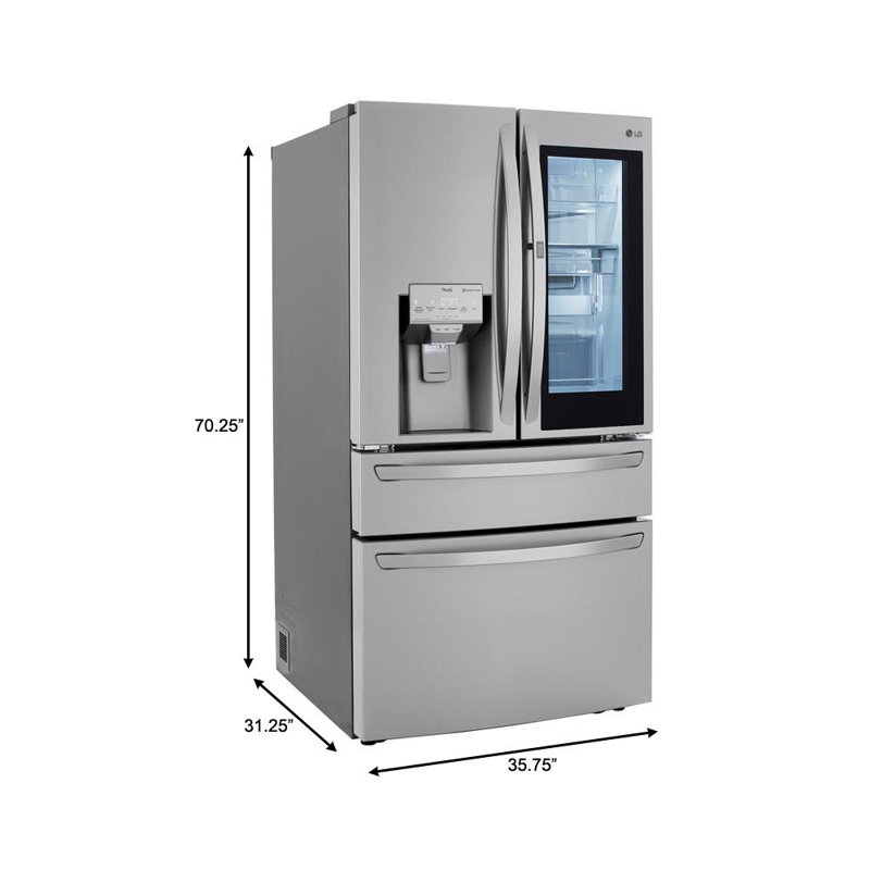 Stainless Steel Smart French Door Refrigerator with Ice Maker
