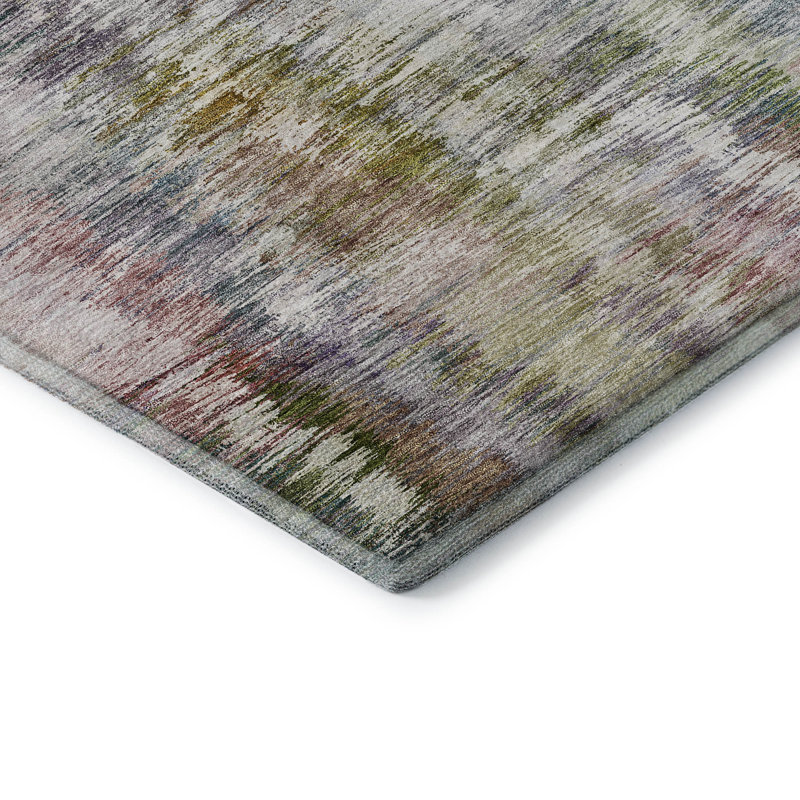 Premium Machine Washable Prisco Plum Rug, Rectangle 9' x 12'
