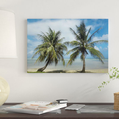 « palm trees, agana beach, guam », reproduction de photo sur toile