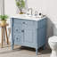 Meuble-lavabo autoportant de 30 pouces avec lavabo, tiroir rabattable et support de rangement noir-1874626517