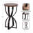 Ulott Wood and Metal Round Side Table