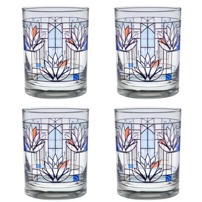 Verre à whiskey 14 oz. les nymphéas