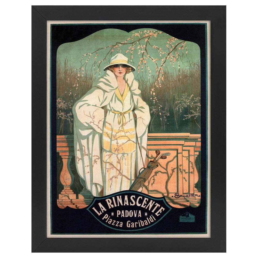 Leinwandbild Vintage Advertising Poster La Rinascente