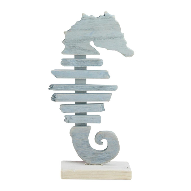 Décoration de table avec hippocampe bleu et blanc 11,5 po Cape Cod