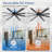 Industrial DC Motor Ceiling Fan with Reversible Blades-319257514-317992373