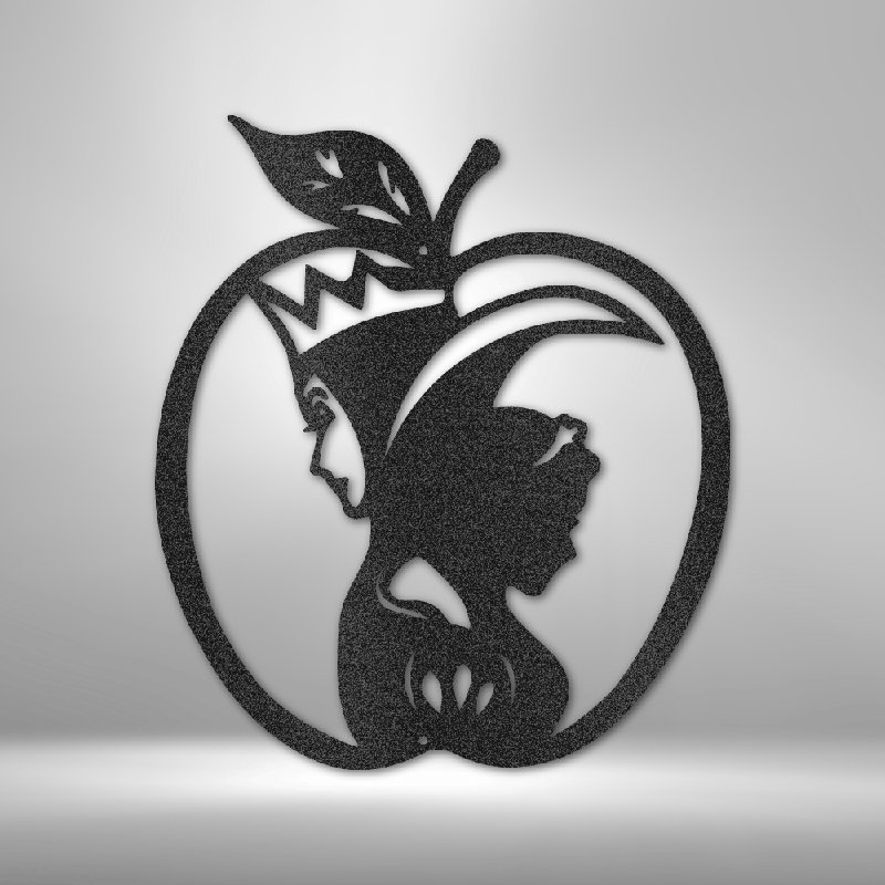 Décoration murale en métal thermolaqué Poison Apple, Noir, H 23 po x l 23,5 po x P 0,5 po