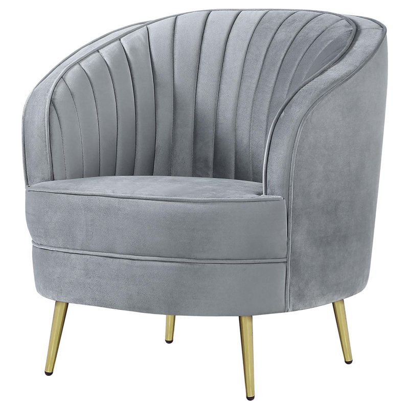 Chaise rembourrée et capitonnée