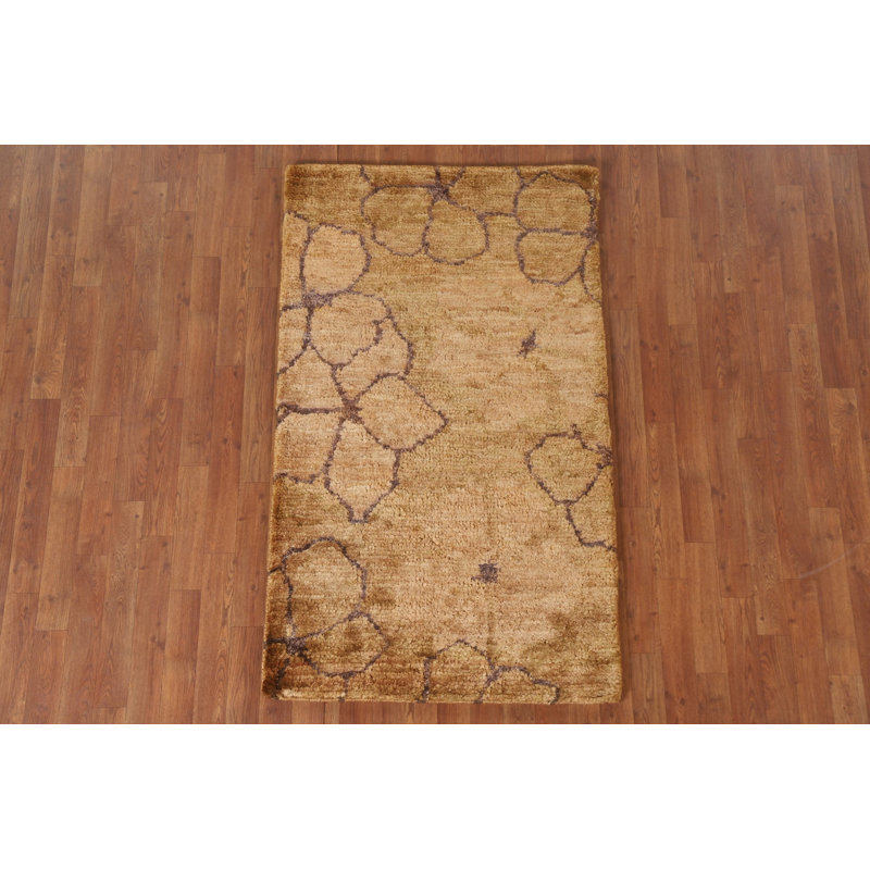 Tapis abstrait noué à la main 3 x 5