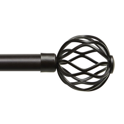 Idalia Iron Adjustable Single Curtain Rod