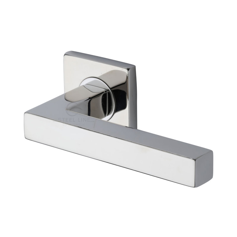 Heritage Brass Square Lever On Square Rose