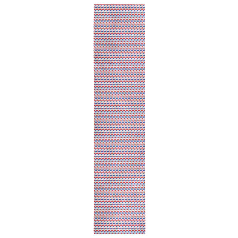 Chemin de table fêtest hol, L 72 po x l 16 po, Bleu / Rouge, Mélange de coton