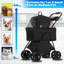Poussette pour animaux de compagnie, système de voyage multifonction 3 en 1, poussette pliable pour animaux de compagnie à 4 roues avec panier de rangement pour petits chiens et chats de taille moyenne-101128837